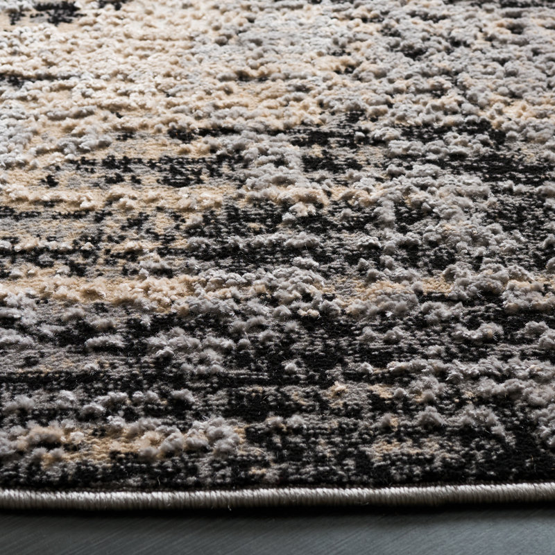 Sable 100 Performance Abstract Rug, Round 6'7"