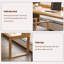 Bureau rectangulaire brun en bois massif-108840244-108840247