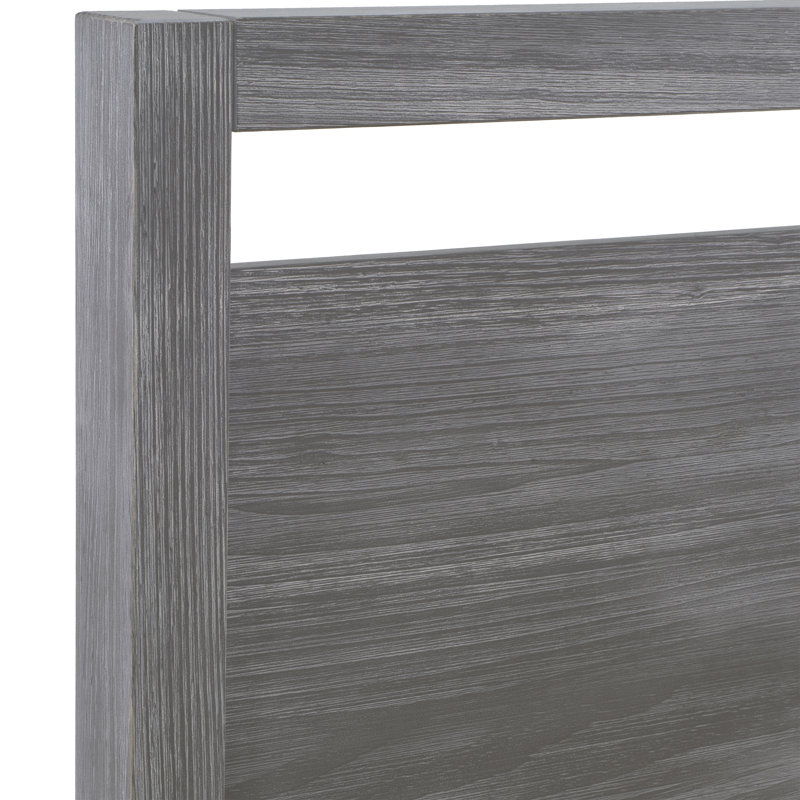 Loft Solid Wood Piece Bedroom Set, Acacia, 4 Pieces: 1 Bed, 2 Nightstands, 1 Dresser