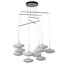 Clouds 10-Light Mobile Pendant - Sterling - Standard Overall Height