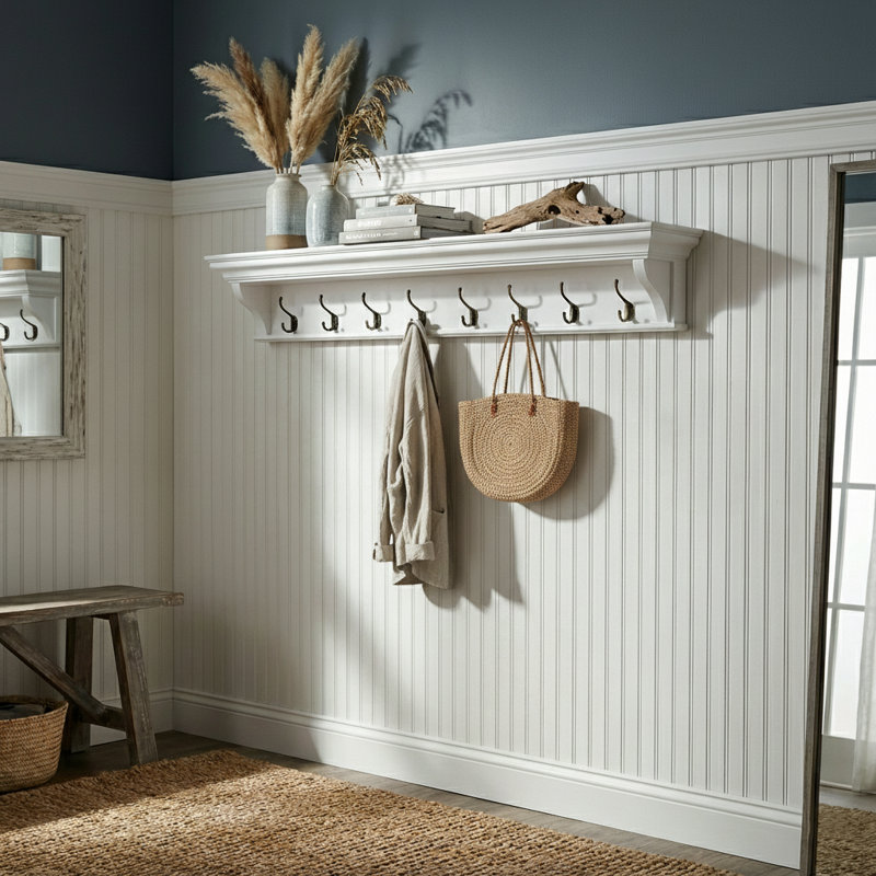 Angellique Wall Mounted Required 8 - Hook Wall Mounted Coat Rack