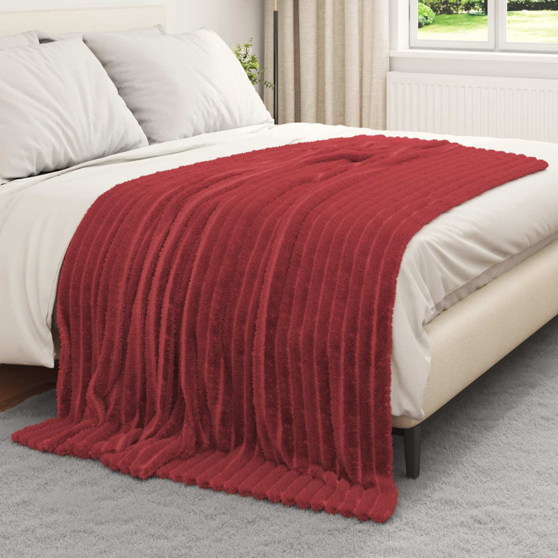 5.1-42 Throw Blanket, 200cm x 150cm, Bordeaux Red