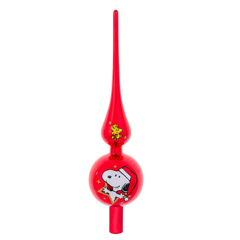 Arbre à fleurs Kurt Adler non éclairé en forme d'arachide en verre Snoopy, 12 po