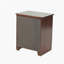 Table de chevet 2 tiroirs en bois de pin, cerisier