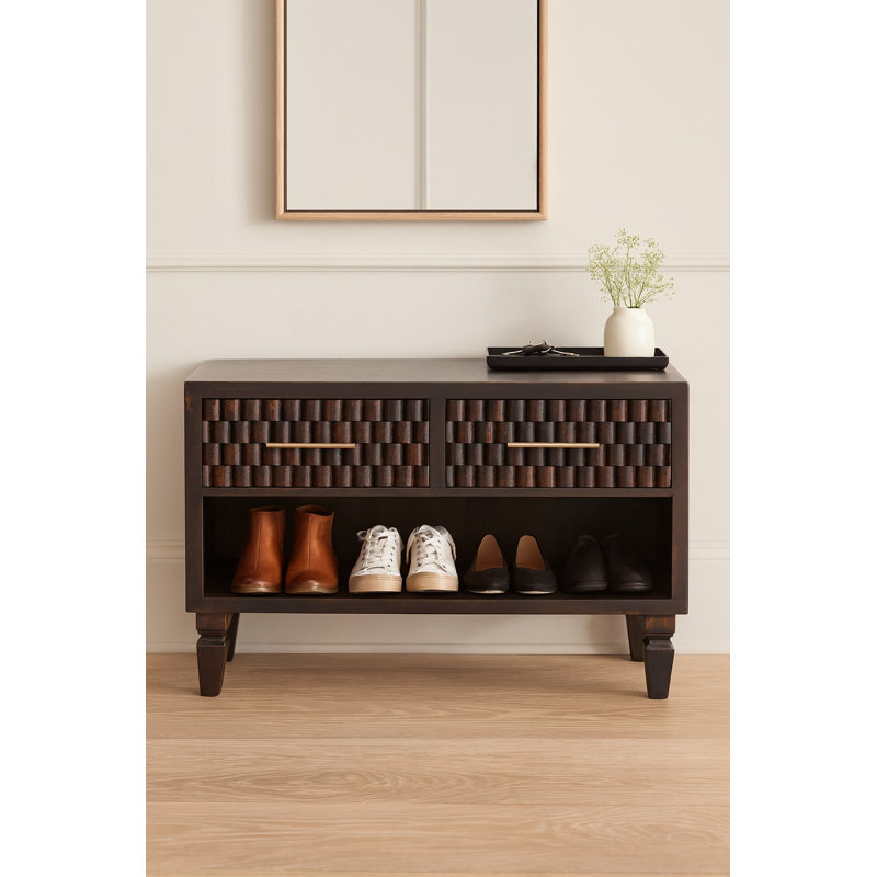 Mango Wood Storage Bench