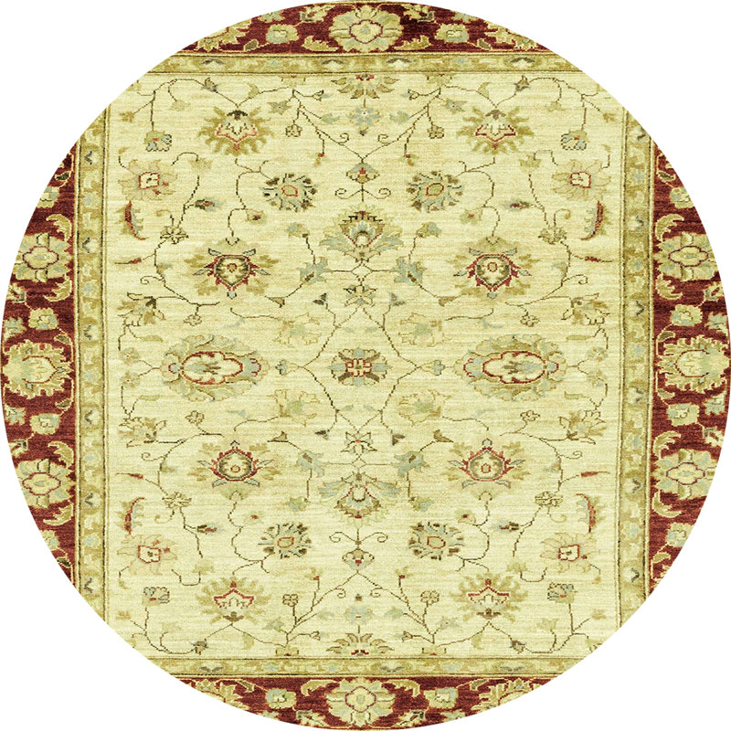 Abshure Abstract Indoor Rug, Round 8'