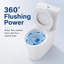 Toilette allongée une pièce, 1,28 GPF, hauteur confortable, siège à fermeture douce, certifié cUPC