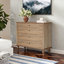 Commode 4 tiroirs avec pied en bois massif-2145691626
