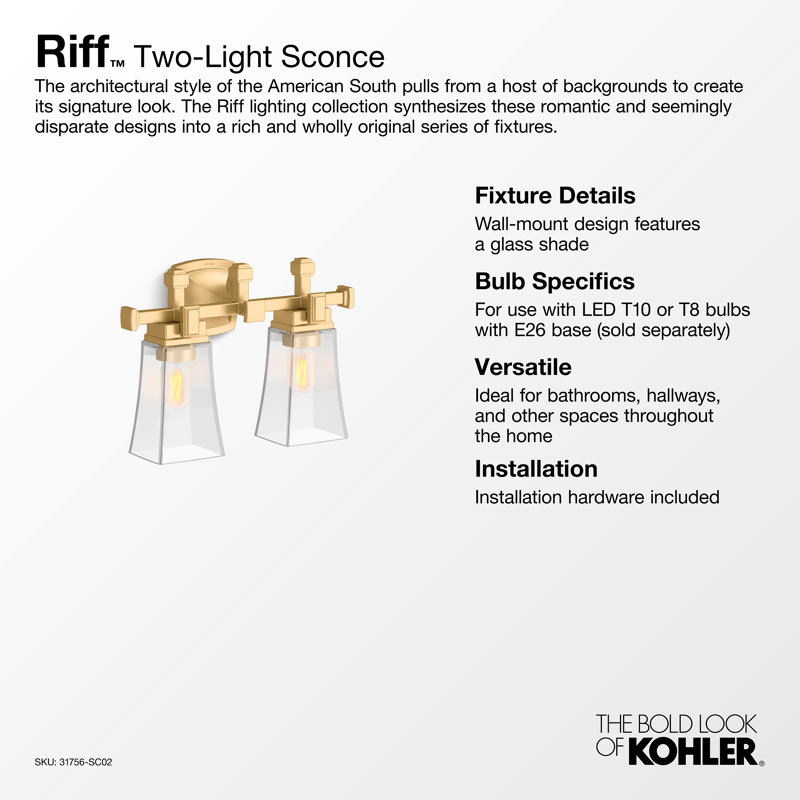 Riff 16 In. Two-Light Sconce