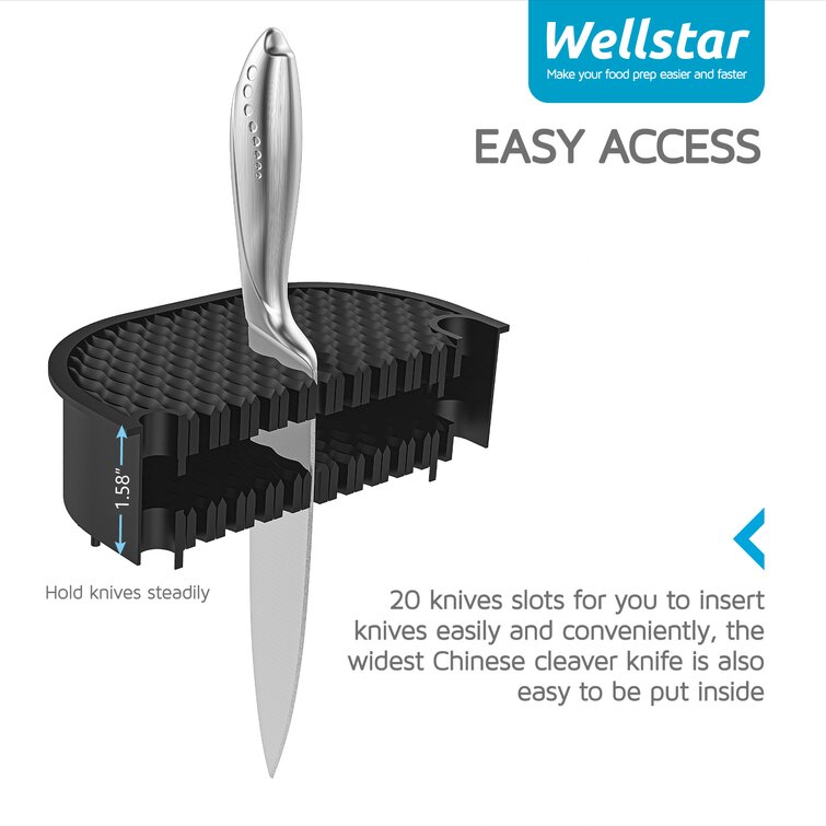 WELLSTAR 22 Slot Universal Knife Block & Reviews