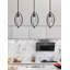 Suspension Albreda Stem Hung Mini présentée en fini granit foncé avec un verre fumé carré de 8,9 cm (3,5 po)-90932949