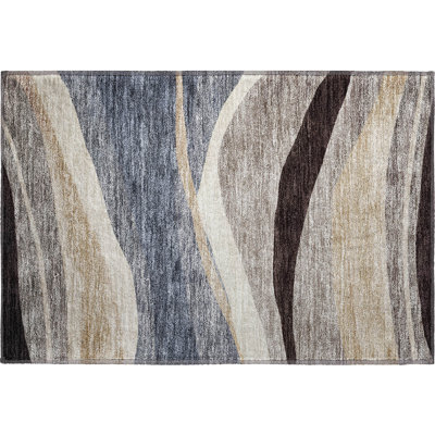 Premium Machine Washable Wayne AMF1098 Swirls Rug