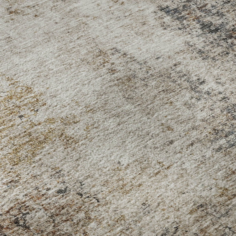Premium Machine Washable Lyndhurst AMF1179 Modern Rug, Round 8'