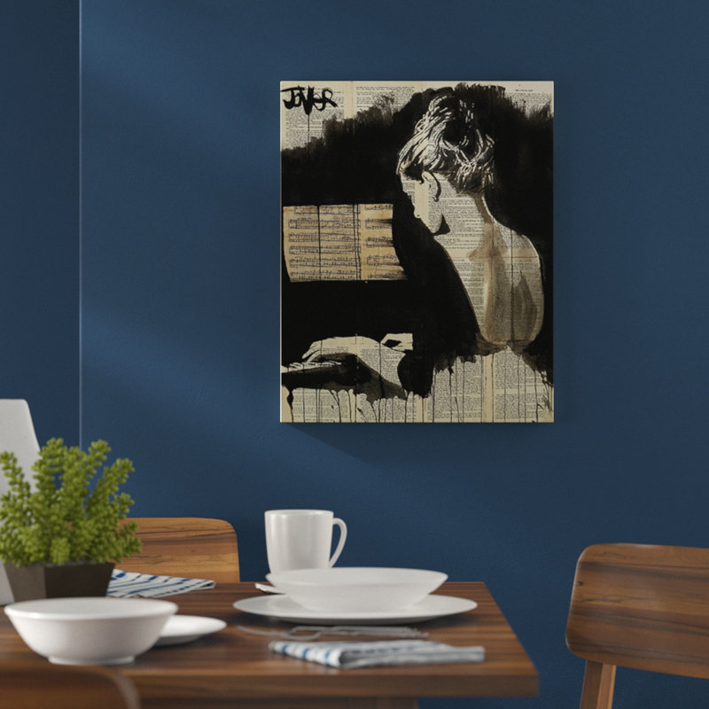 Her Sonata 1 Piece Painting, 40cm H x 30cm W, Yellow