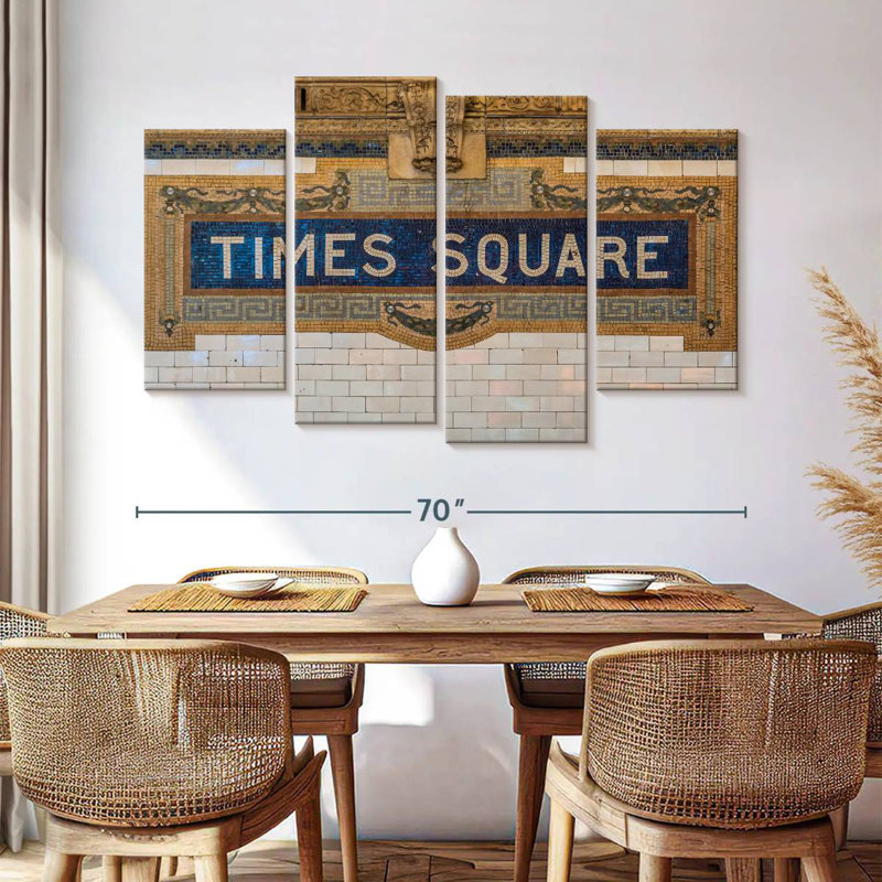 Panneau de mosaïque Nicci Times Square, H 42 po x l 68 po