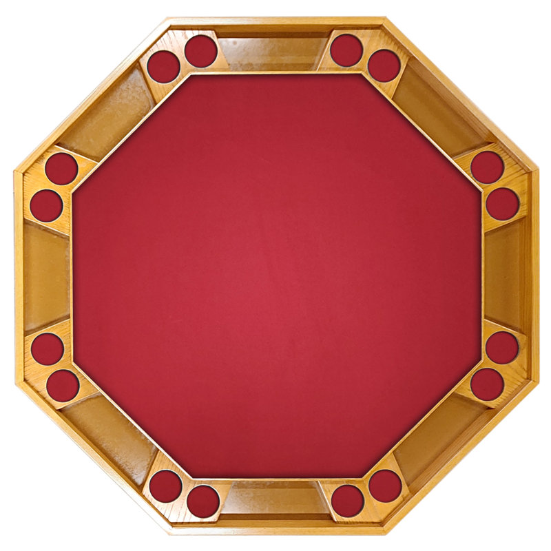Table de poker Classic, L 57 po x P 57 po x H 29,5 po, Pacanier, Feutre bourgogne