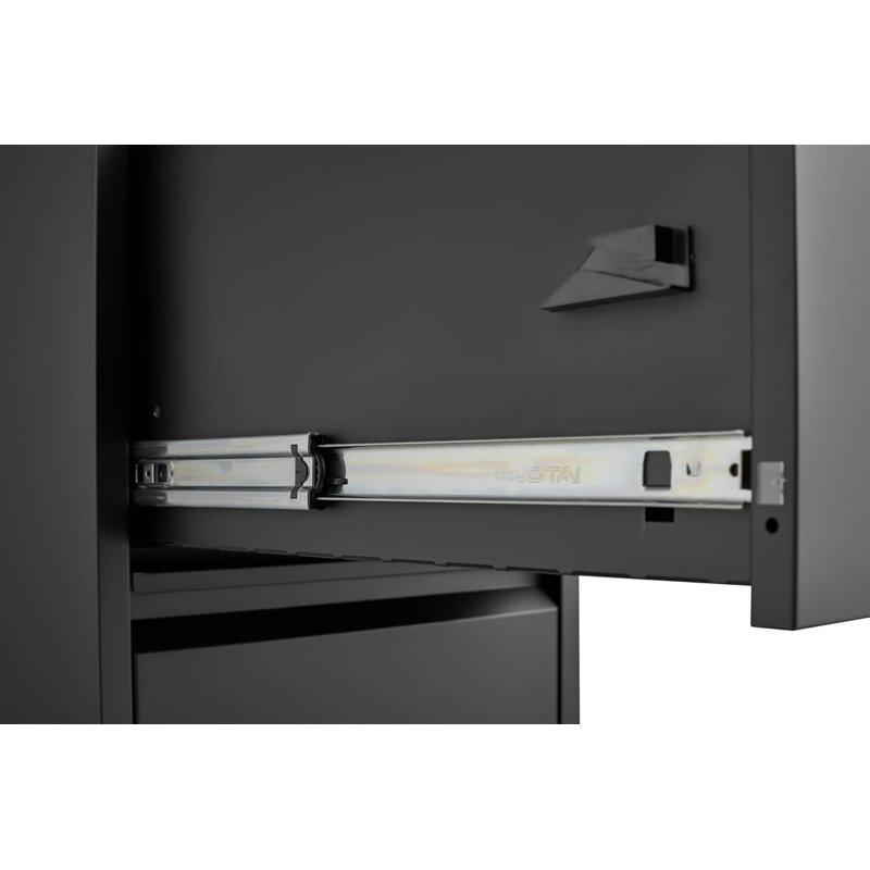 37cm Wide 3 -Drawer File Cabinet, Black