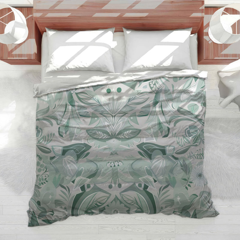Édredon à motif floral Art Nouveau, Édredon très grand