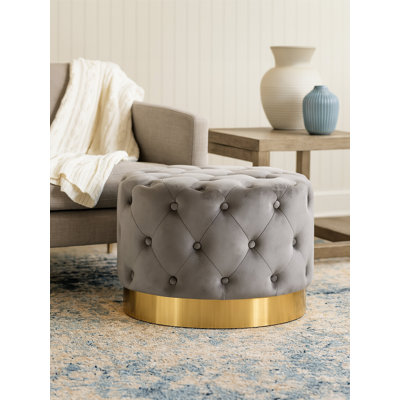 Solid + Manufactured Wood Accent Stool
