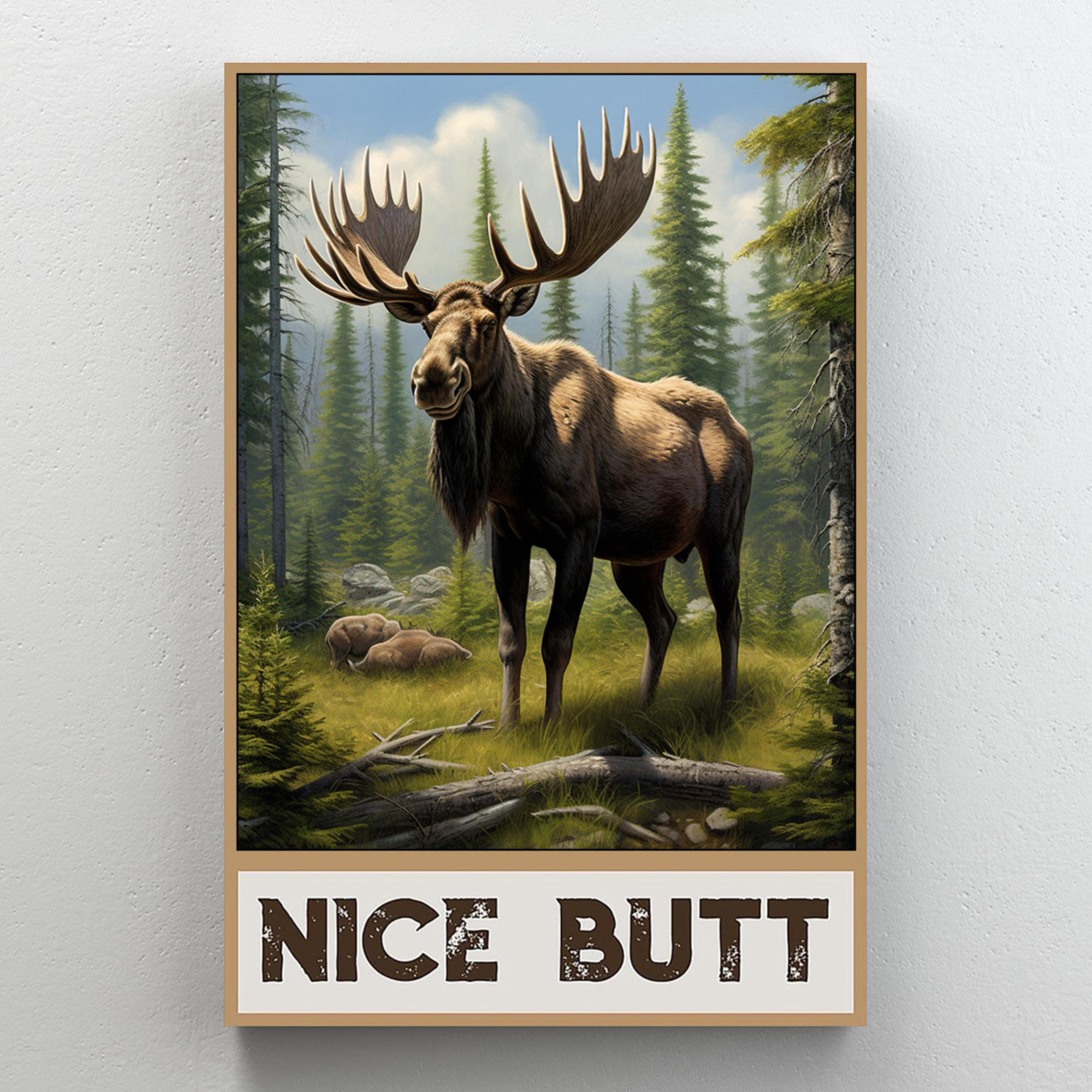 https://assets.wfcdn.com/im/72959281/compr-r85/2554/255436213/moose-nice-butt-rectangle-graphic-art-print-on-wrapped-canvas.jpg