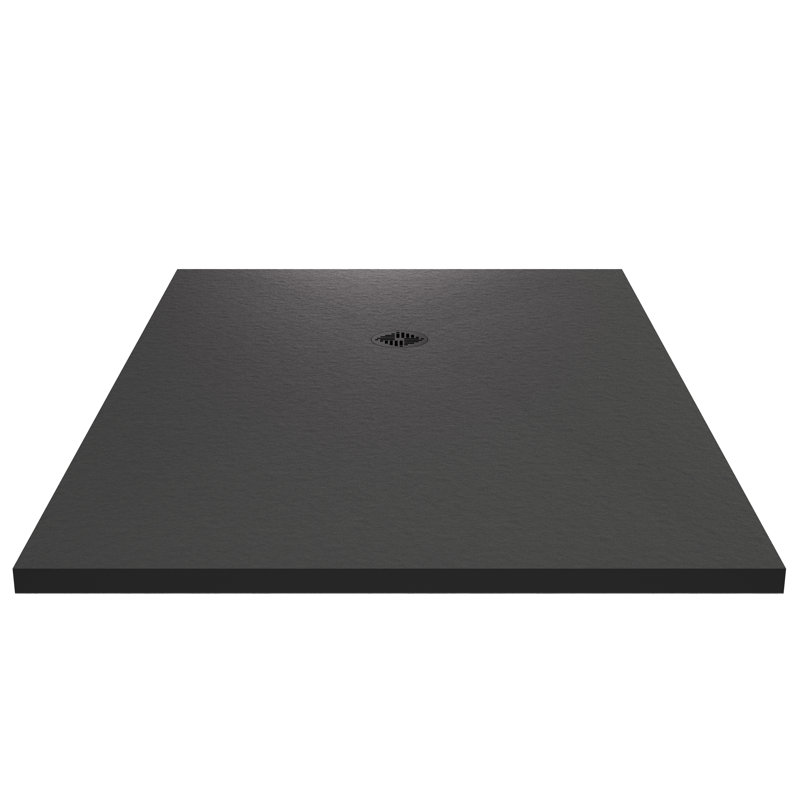 Base de douche Curbless Ava ardoise 48 po x 36 po, Noir