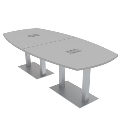 Table de réunion Arc-Boat avec base en métal double 2 modules de puissance et de données
