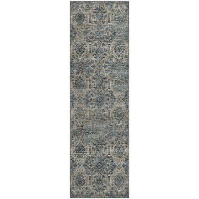 Premium Machine Washable Alliah AMF95 Blue Rug