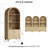  71'' Kitchen Pantry Storage Cabinet With Bookcases and Open Shelves(Set Of 3)-96443052