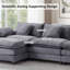 Canapé modulaire 108 po Corduroy avec repose-pieds amovible-2045861589