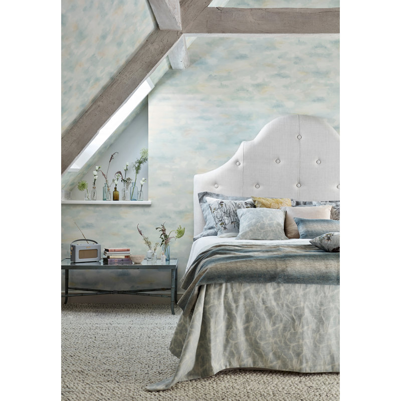 10.05m x 68.6cm Matte Wallpaper Roll, Blue/Green