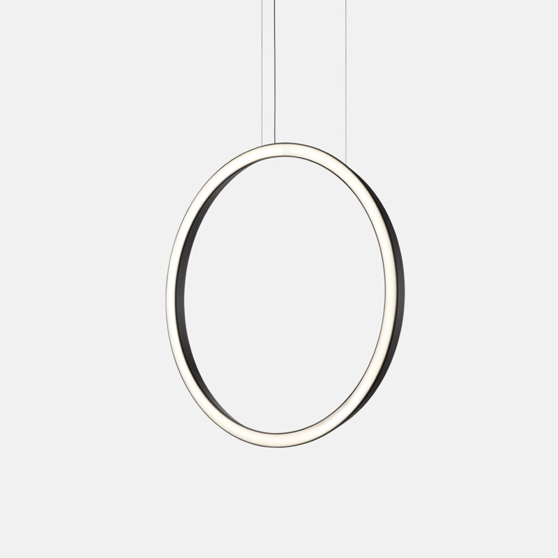 Circular 1 - Light LED Chandelier, Black, 4000 K