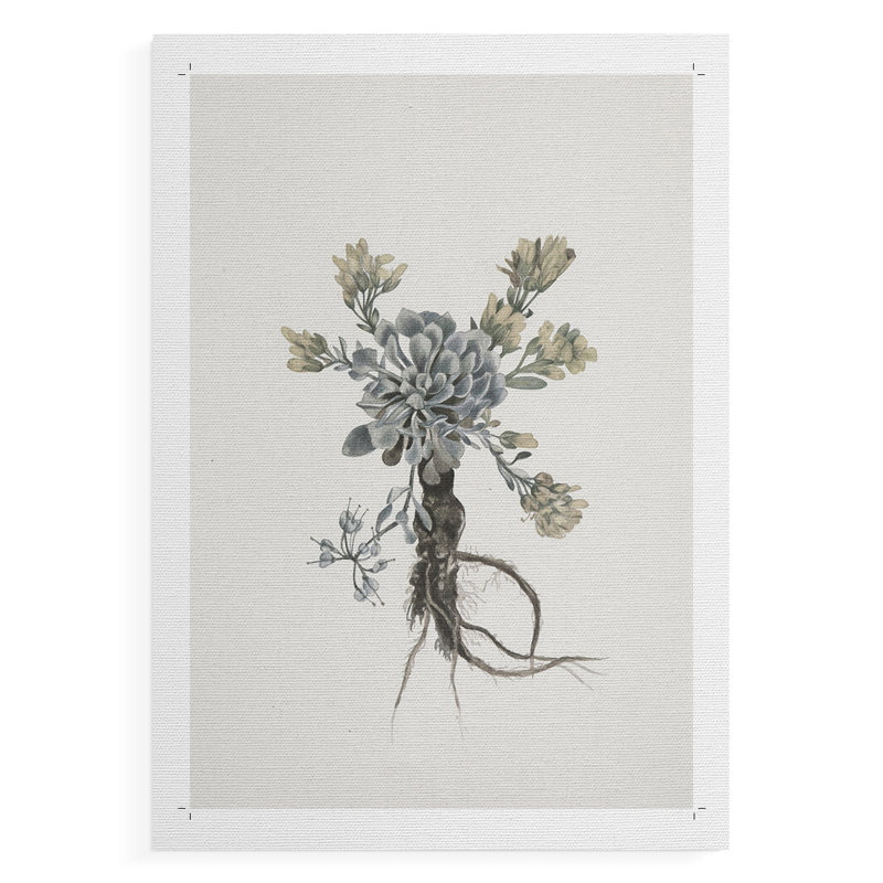 Imprimé floral rétro CCX - impression sur toile seulement - non encadrée, H 12 po x l 8 po