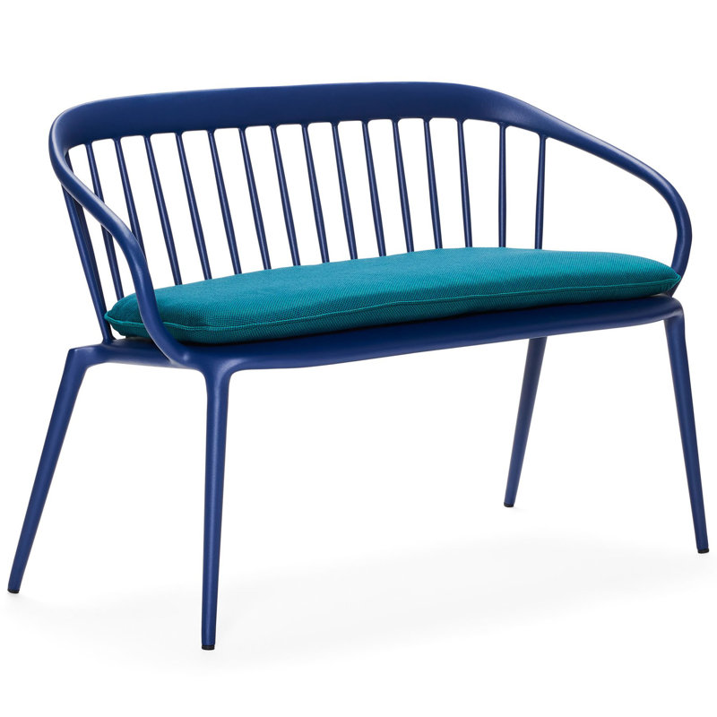 Banc avec coussin de siège optionnel, Tissu spa, Blanc mat