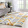 Arden Power Loom Yellow/Grey Rug