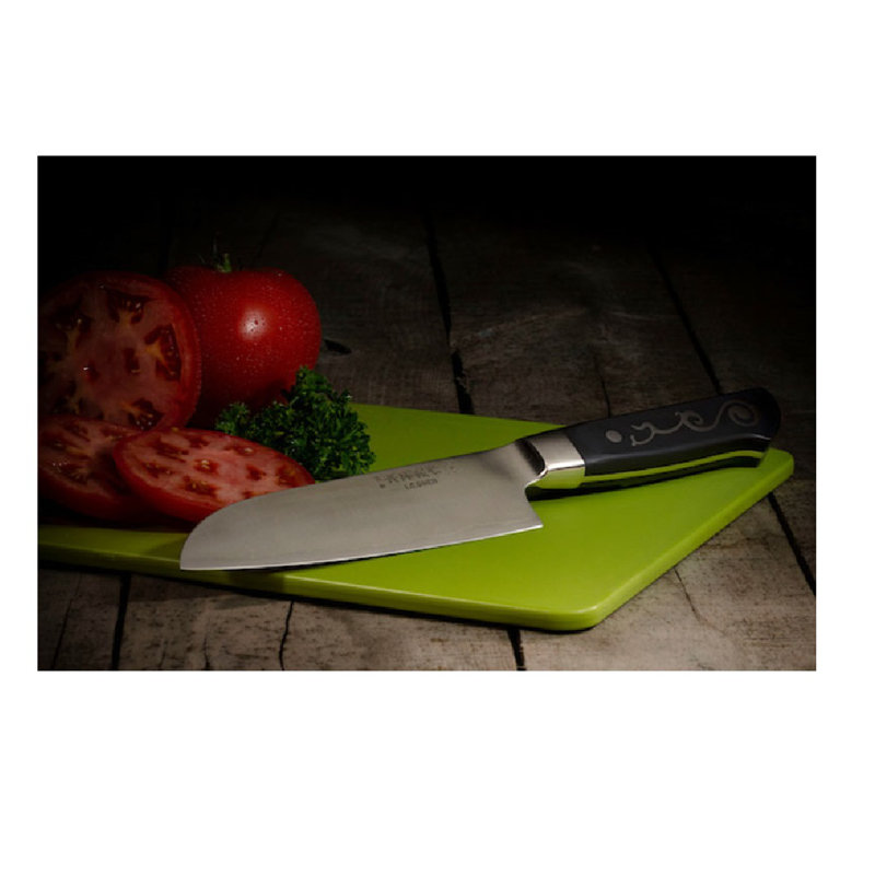 I.O. SHEN Couteau de cuisine de qualité supérieure de 6 1/4 po / 160 po Santoku