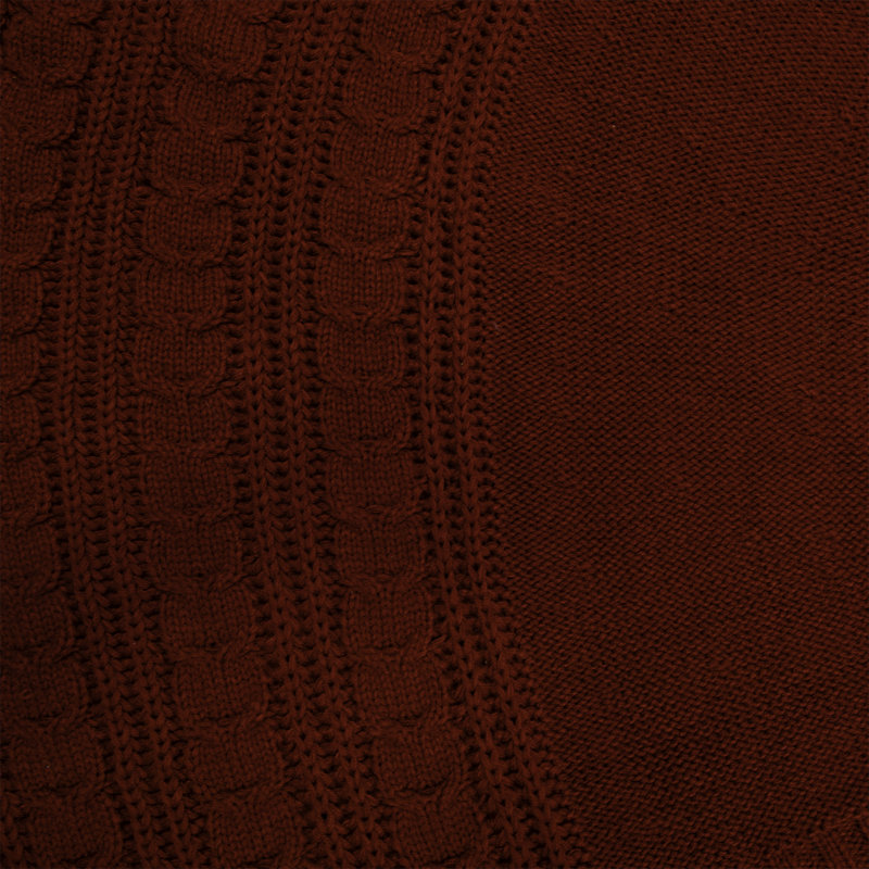 Knitted Sweater Tree Skirt With Buttons - Red, 84"