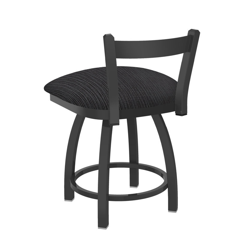 Tabouret de coiffeuse en métal Catalina, Étain, Tissu-graphique ancre