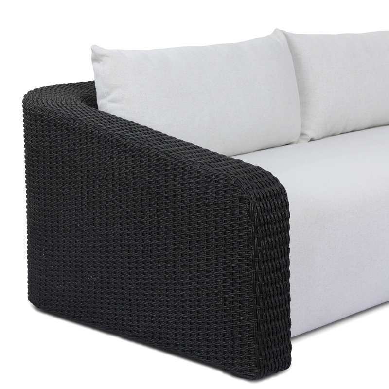 Westby Outdoor Sofa-Faux Black Hyacinth, Faux Black Hyacinth, Alessi Linen