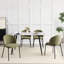 Fabric Upholstered Side Chair in Green