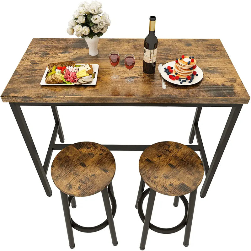 Airess 2 - Person Four Leg Dining Set, 35.6"H x 39.37"L x 15.74"W