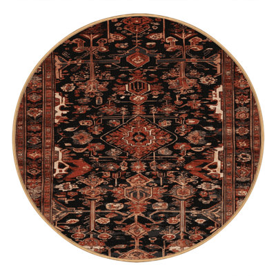 Tapis brun turc lavable à la machine