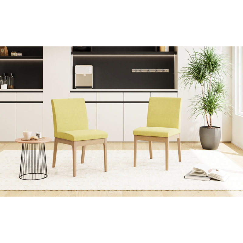 De 2 sièges de salle à manger attrayants en tissu - P 23,03 po x l 17,52 po, H 32,09 po, siège de 19,25 po, fauteuils à assembler