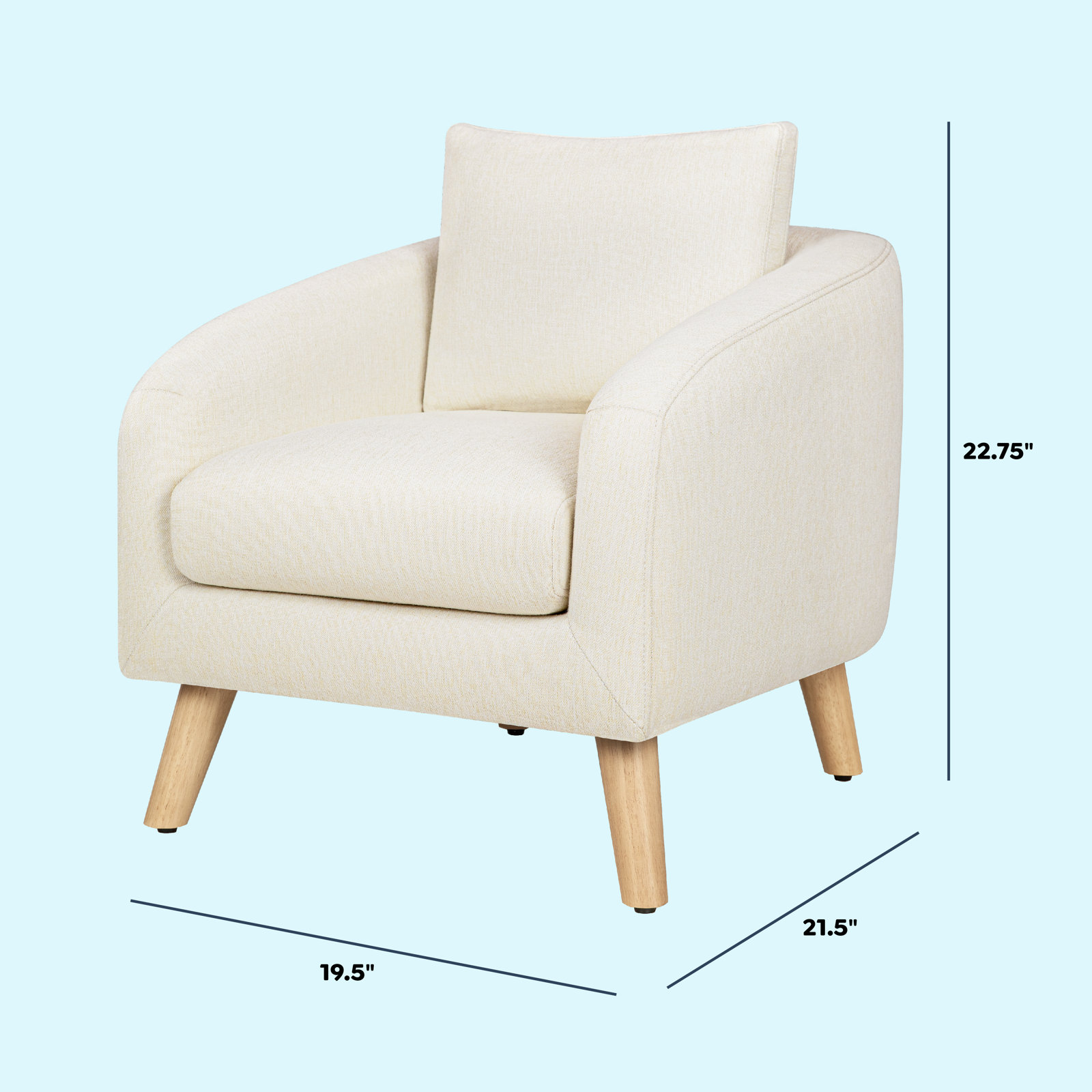 Nina Kids Chair, Cream