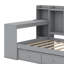 A Full-Sized Wooden Daybed With Three Built-In Drawers And Integrated USB Charging Ports-459065702