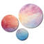 «Colorful Sky Photo Misty Morning», ensemble de reproductions d'art en métal