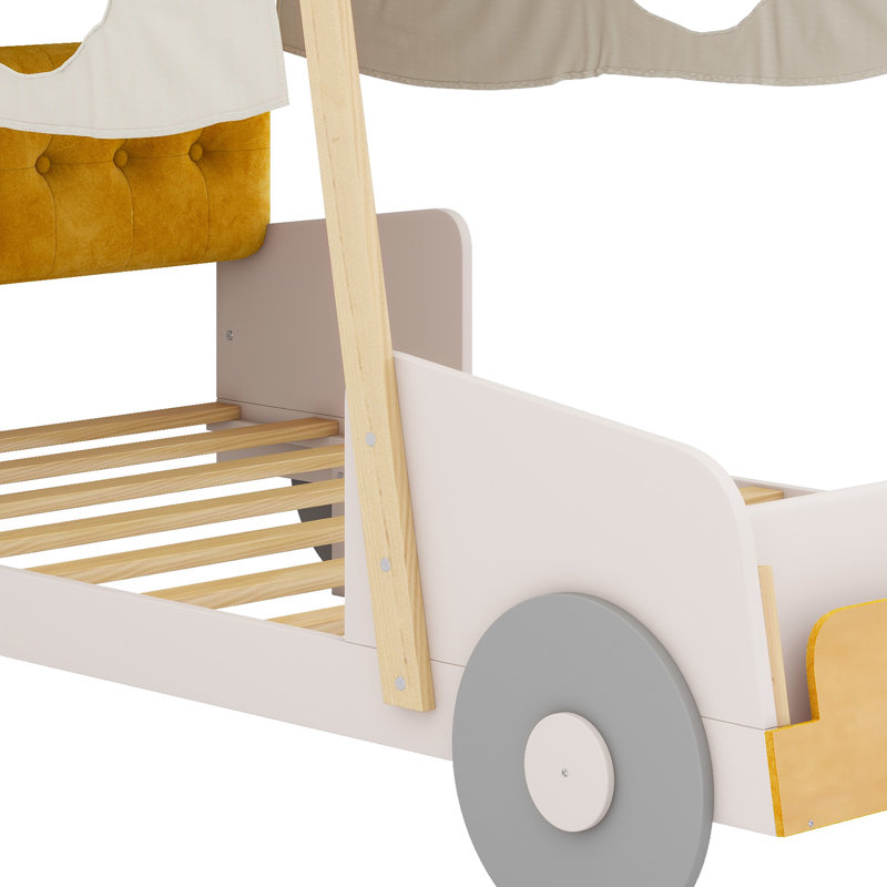Car Bed With Pillow, Ceiling Cloth , Twin