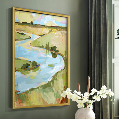 Upriver I Framed Print - Solid Wood