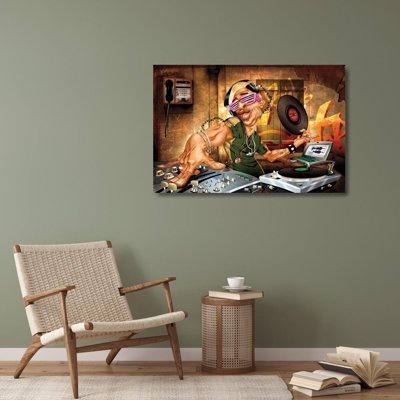 ArtDirect Adam Perez Gallery Wrapped Canvas Art Titled: DJ Frank