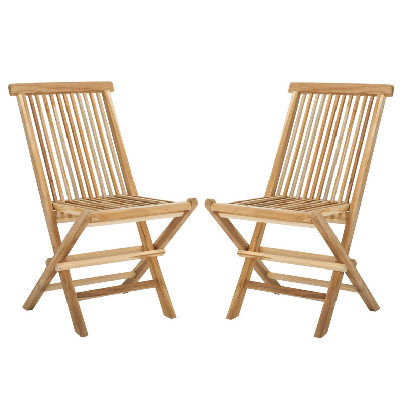 Chaise pliante en teck massif Marcus