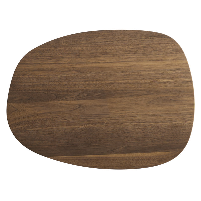 Swole Solid Wood End Table, Walnut/Black, 25" H x 20" W x 15" D
